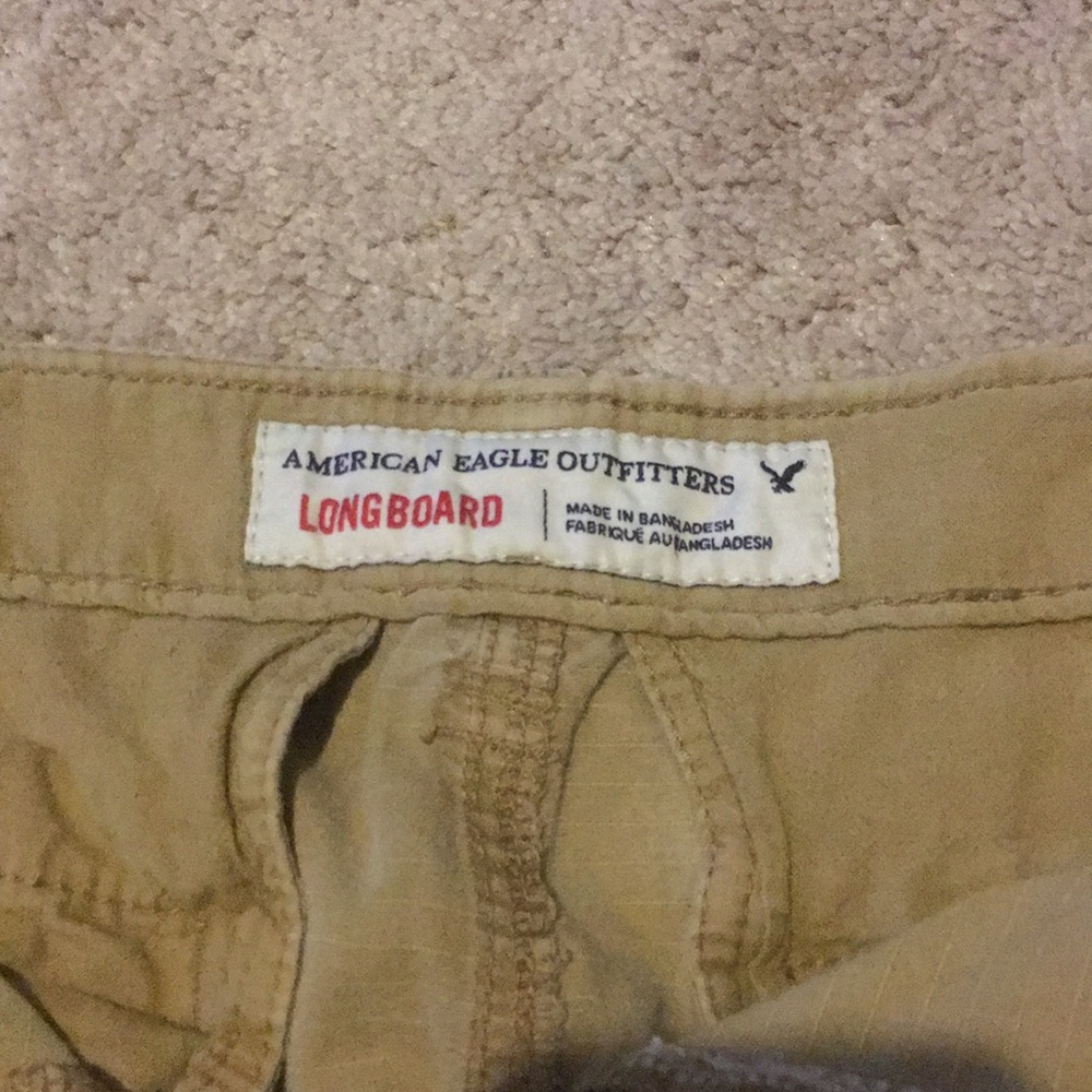 America’s Eagle tan cargo shorts